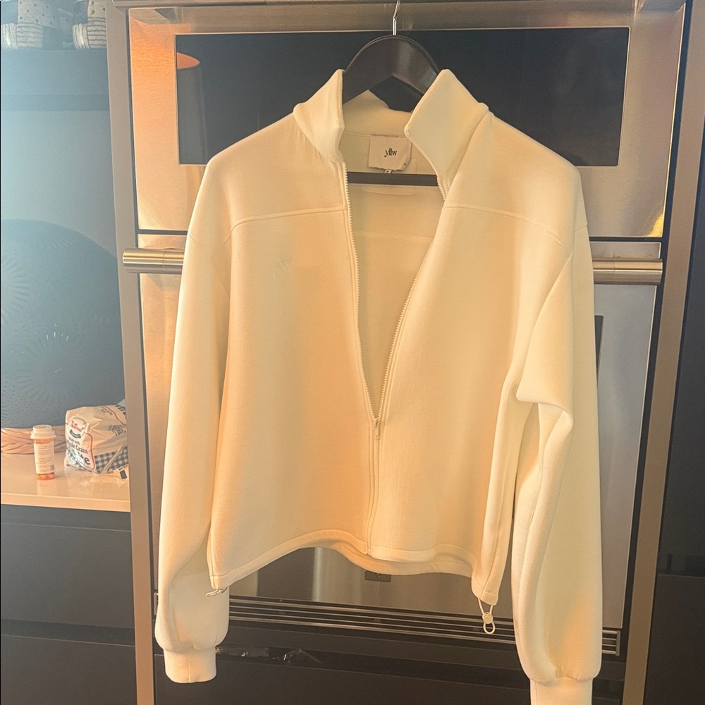 Yellow The Label CreamJacket.  Matching shorts sold separate.